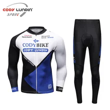 Codylundin Training Костюмы с длинным рукавом поглощения пота Tight велосипед мужчины Джерси тренировки Комплекты