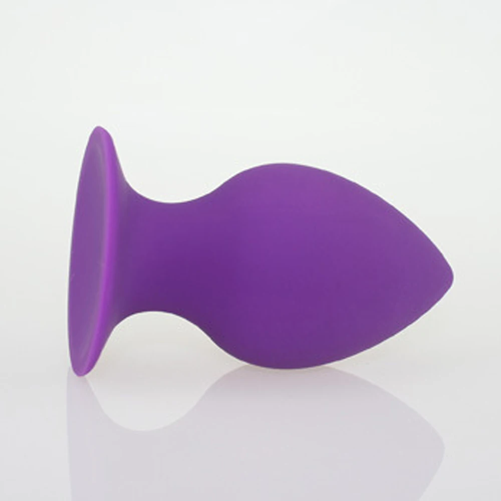 Purple silicone anal butt plug with stable strong suction cup Sexy Toys for Male or Female sex products for women1