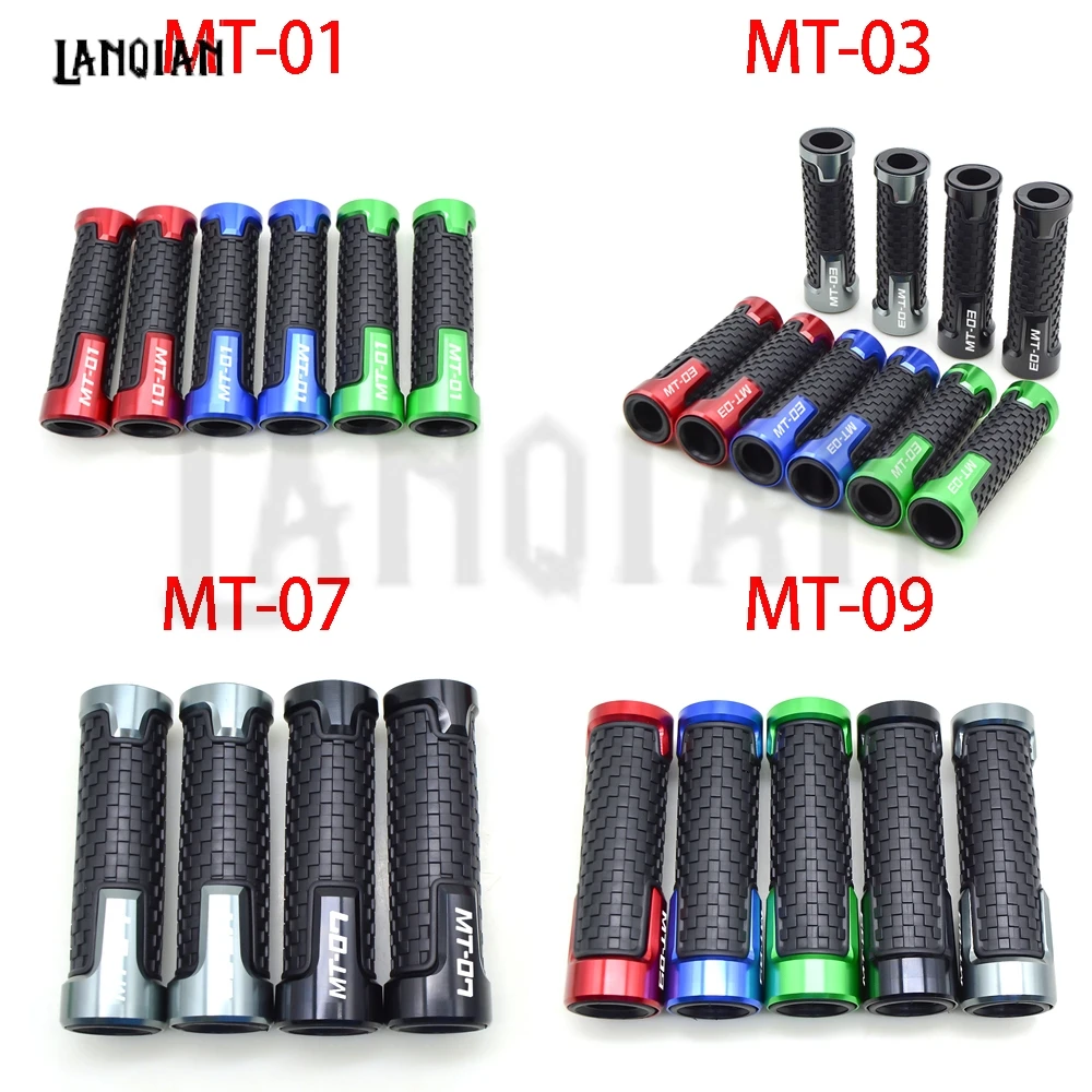 

For Yamaha MT 01/03 MT-07 mt9 2014-2016 2017 2018 7/8'' 22MM Motorcycle Accessories Rubber Handlebar Hand Grips Bar End Gel Grip