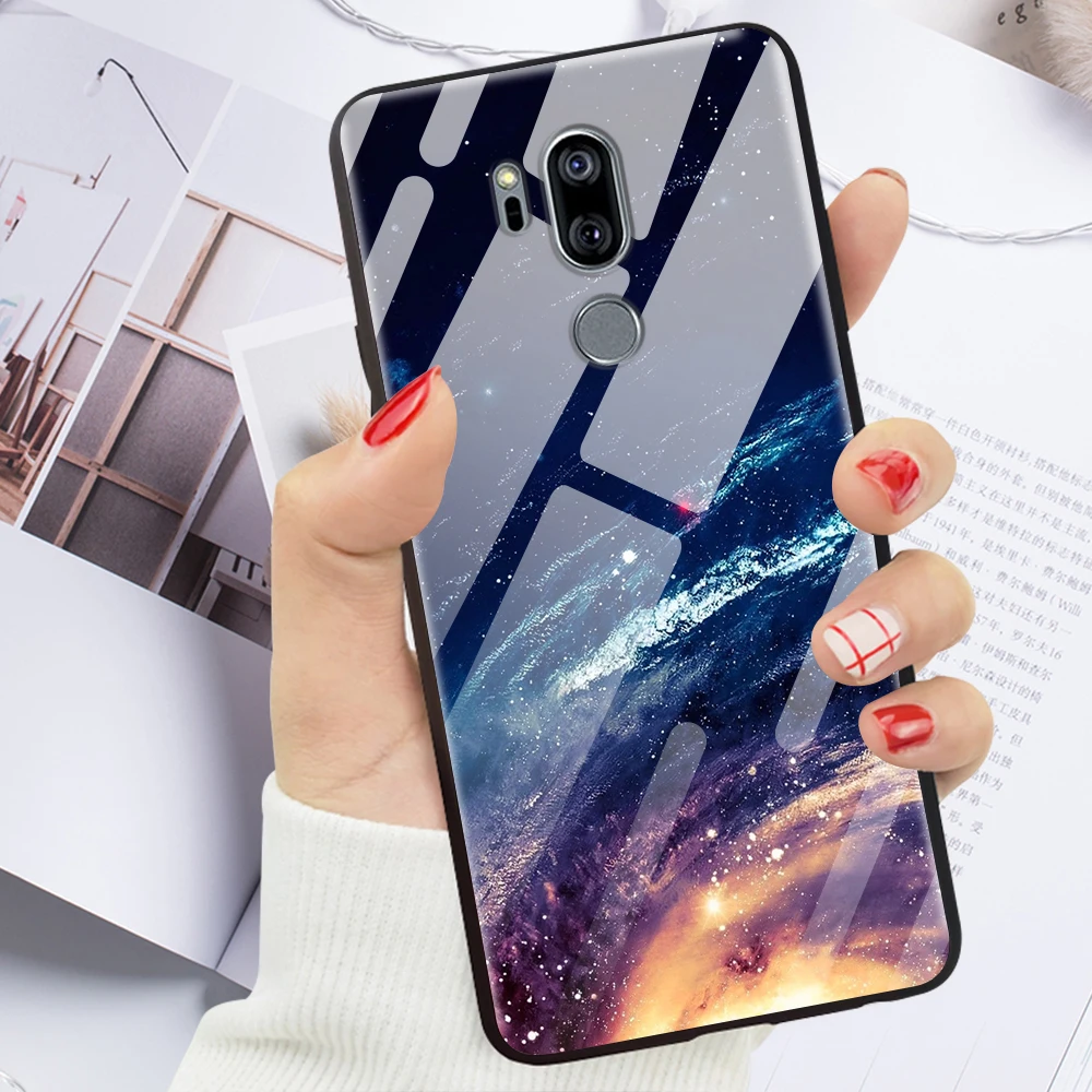 Для LG G7 чехол thinq закаленное стекло твердая задняя крышка для LG G7 LGG7 чехол G710 G 7 чехол для телефона для LG G7 Plus G7+ роскошный чехол