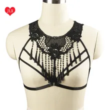 Женский кружевной бюстгальтер ручной работы в богемном стиле с кисточками и эластичными лямками, бюстгальтер/нижнее белье