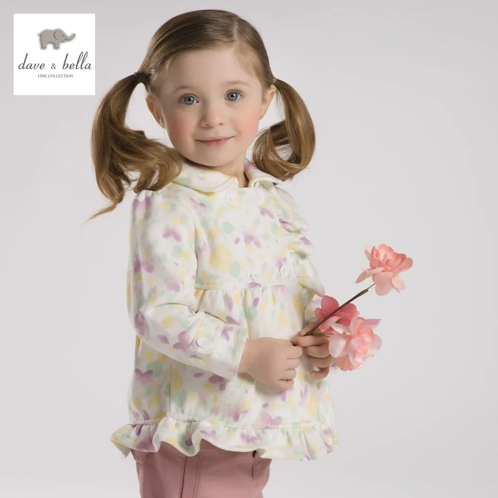 DB2067 dave bella spring autumn baby girl floral coat toddle clothes