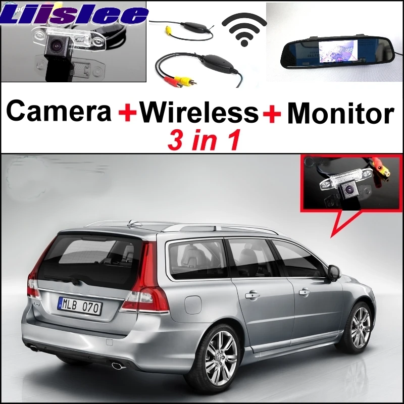 

Liislee 3 in1 Special Wifi Camera + Wireless Receiver + Mirror Monitor Easy DIY Buck Up Parking System For Volvo V70 XC 70 XC70