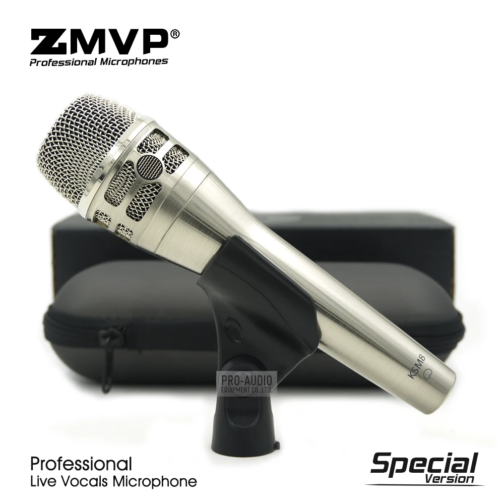 

Special Edition KSM8 Professional Live Vocals KSM8N Nickel Dynamic Microphone Karaoke Super-Cardioid Stage Performance Mike Mic
