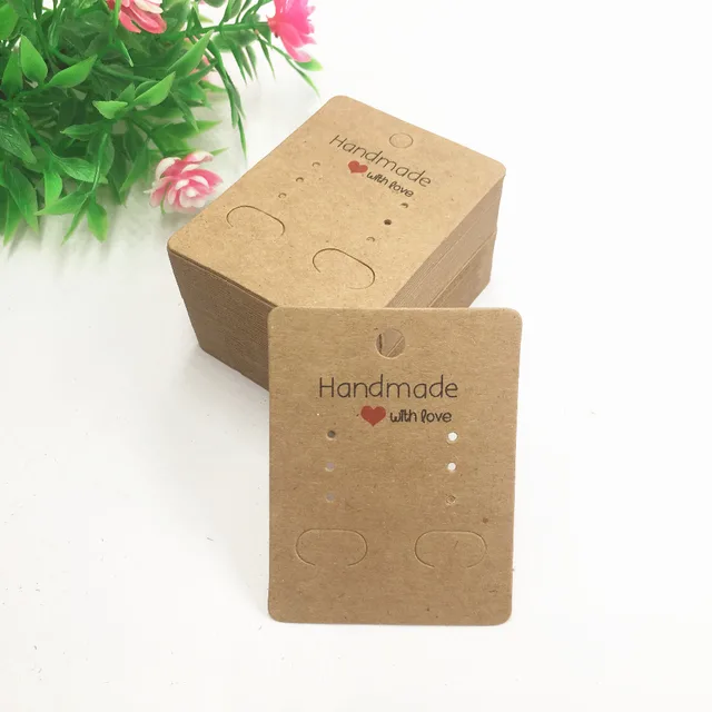 200pcs Lot Kraft Paper Lace Scallop Earring Cards Hand Made With 200pcs Lot Kraft Paper Lace Scallop Earring Cards Hand Made With Love Display Jewelry