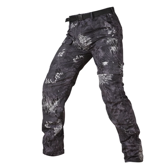 Shanghai Story Navy Seals Detachable Military Pants Tactical Men Breathable Quick Dry Camouflage Army Pants Embroidery Trousers