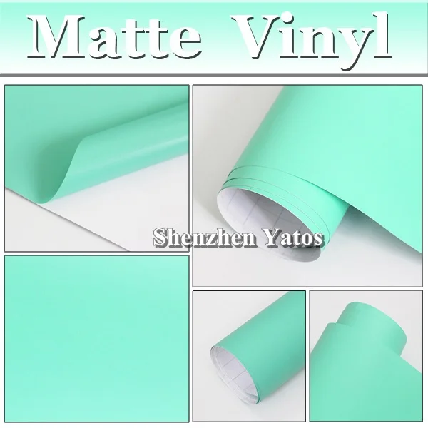 3M PVC Mint Green Matt Car Sticker Matte Vinyl 1.52*30m Wrap Sheet on