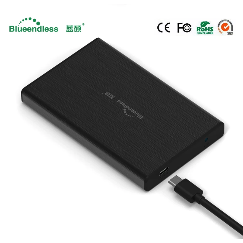 Корпус Hd Externo Sata к usb type C 3,1 HDD коробка HDD 2,5 внешний жесткий диск корпус алюминиевый Hdd коробка/Caddy мм для 9,5 мм 1 ТБ жесткий диск