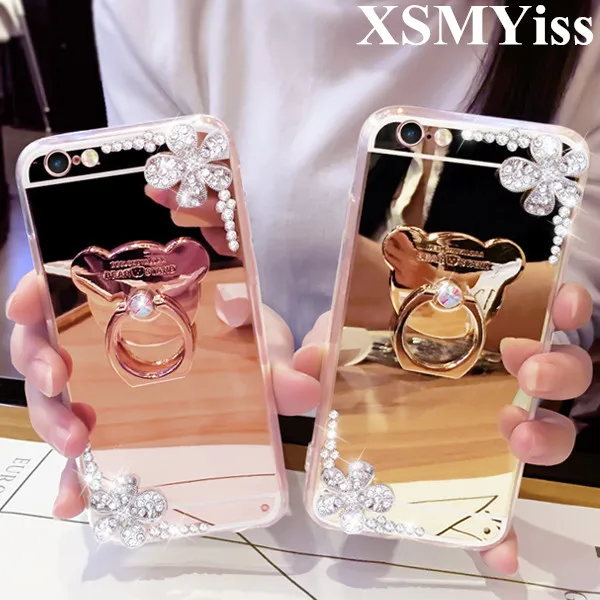 For-IPhone-7-Plus-For-IPhone-X-8-Plus-Luxury-Soft-Mirror-With-360-Ring-Case