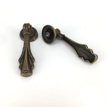 

vintage style shaky pendant drawer cabinet knobs pulls antique brass dresser door handles knobs 5PCS