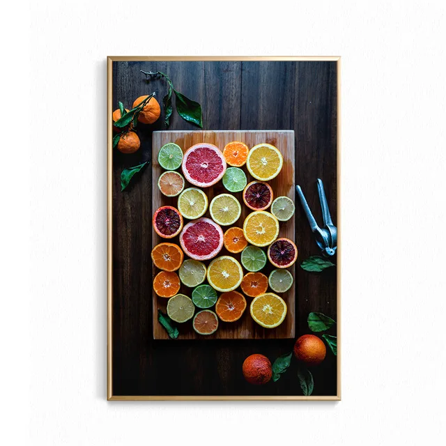 Еда плакат Скандинавское Современное украшение холст картины для кухонного декора фруктовый принт растительное настенное искусство домашнее произведение искусства