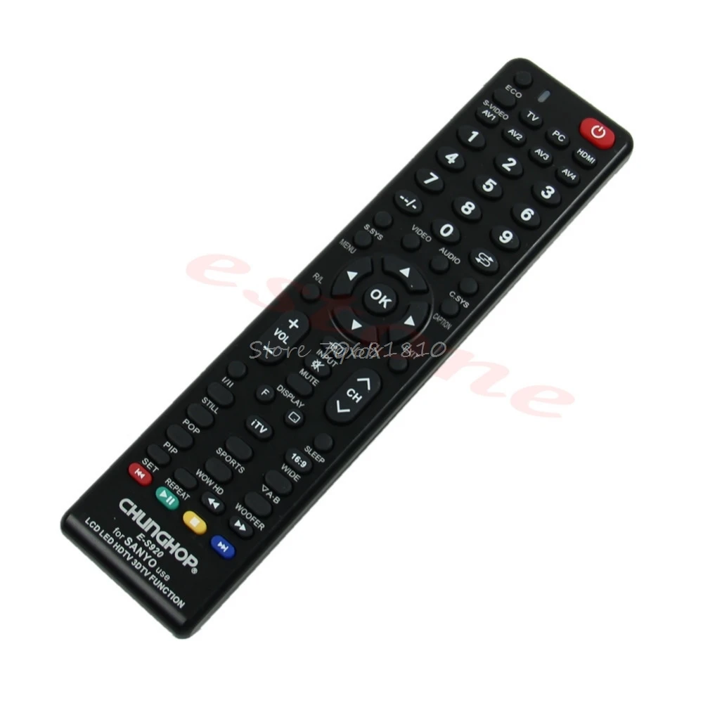 

Universal Remote Control E-S920 For Sanyo Use LCD LED HDTV 3DTV Function