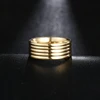 DOTIFI – bagues en acier inoxydable 316L pour femmes, bijoux de fiançailles et de mariage, 2 couleurs, 5 cercles ► Photo 3/6