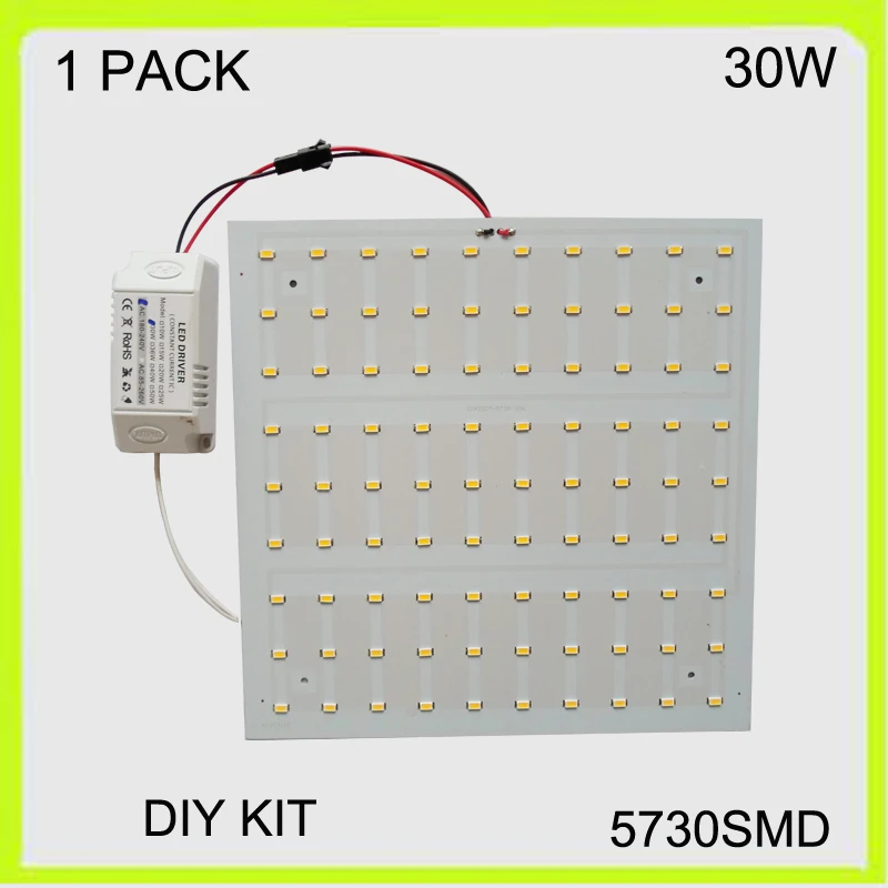 lampara de techo cuadrada de facil instalacion luz led montada en superficie 5730smd 30w techo de led pcb 22x22cm 220v 230v 240v
