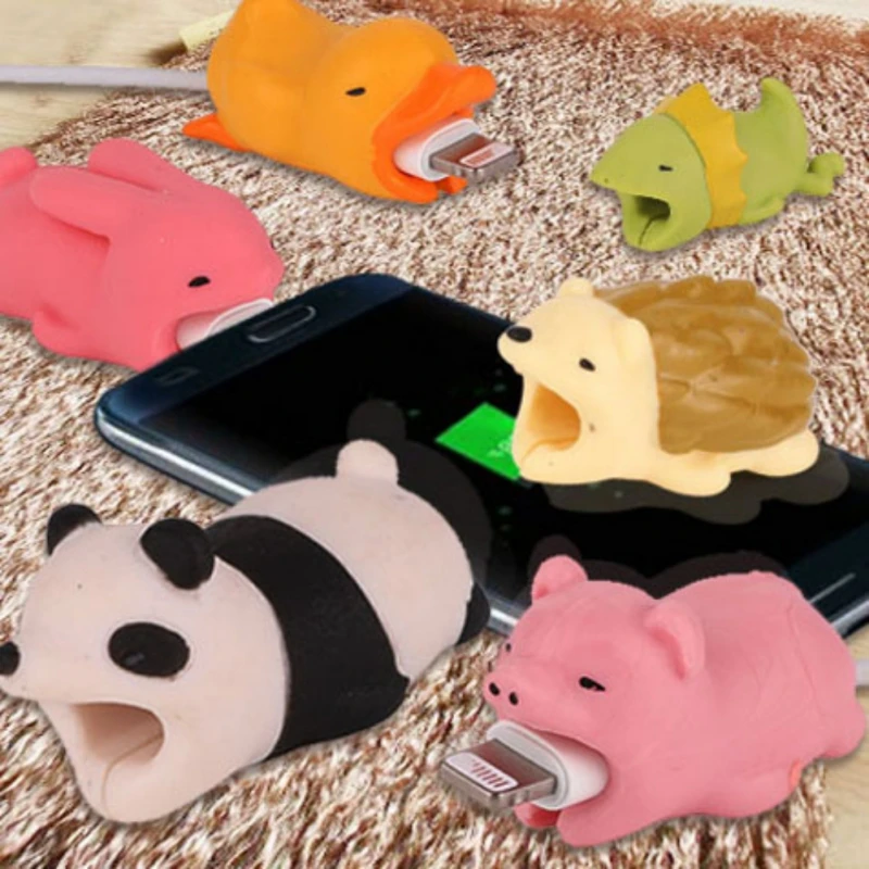 

Cable Winder Cartoon USB Charger Data Cable Cord Protector Charging Line Saver For iPhone Samsung USB Cable Protection sz