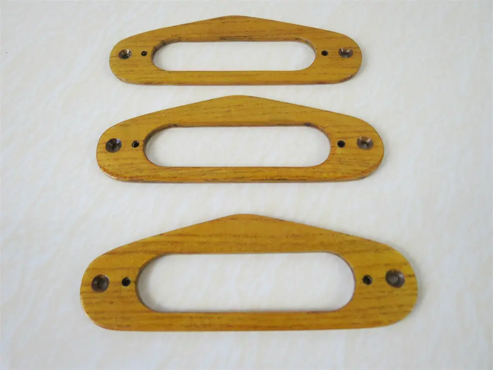 

3pcs hand made Solid Ailanthus wood STRATOCASTE NECK PICKUP Mounting Ring#2987
