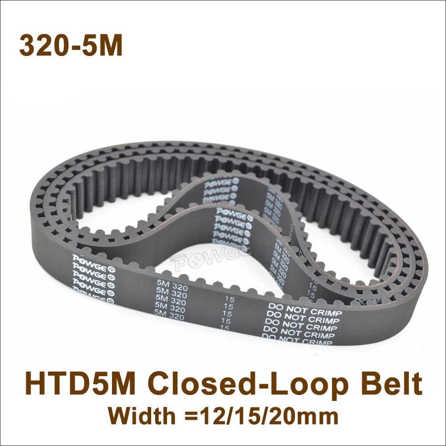 HTD5M 2525//2600 Synchronous Wheel Close Loop Timing Pulley Belt 20//25mm Width
