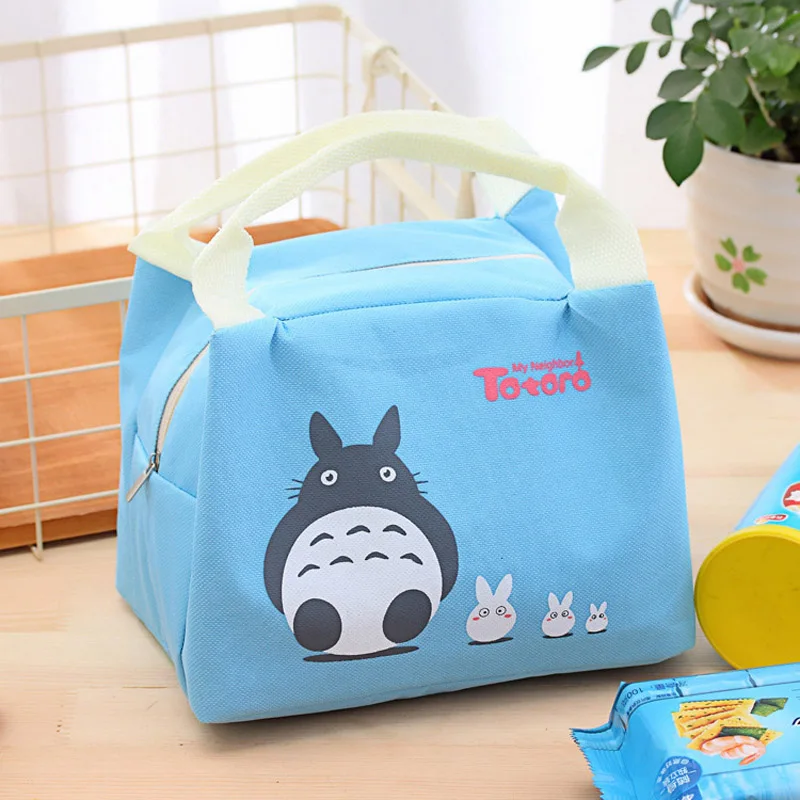 Totoro водонепроницаемая сумка для обеда для женщин и детей, мужская сумка-холодильник для обеда, сумка-тоут, Холщовая Сумка для обеда, изоляционная посылка, портативная - Цвет: B