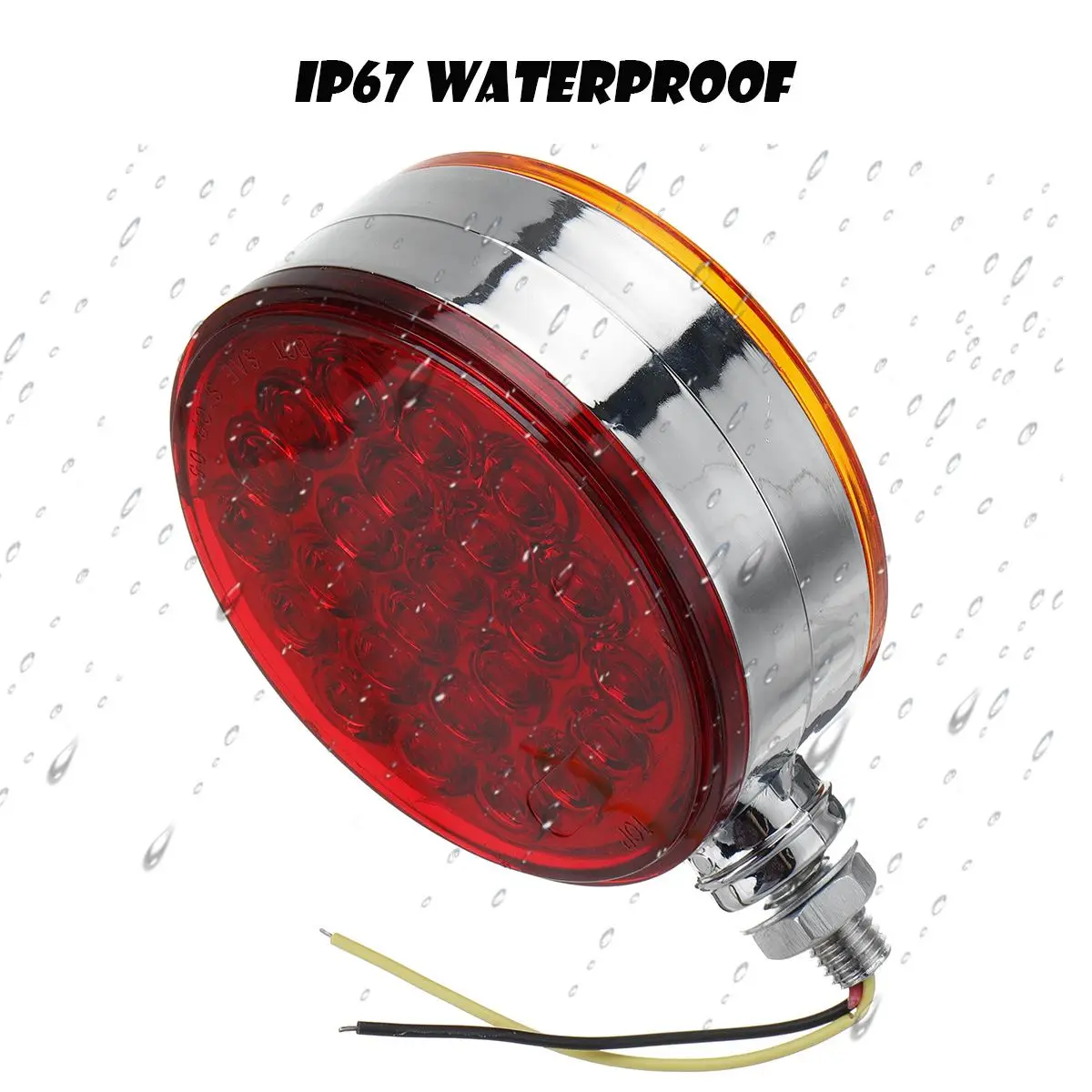 

Waterproof Red Yellow Double Face LED Side Marker Light Stop Turn Signal Tail Light Lamp for Trucks Cars Trailers Lorry Tractors