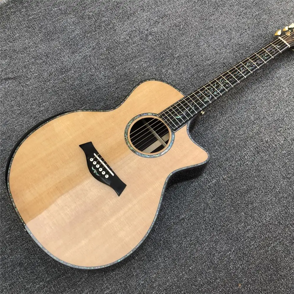 

Solid Spruce top Chaylor SP14 Acoustic Guitar,Ebony Fingerboard 41" Real abalone Golden tuners PS14ce Guitar ,Free shipping