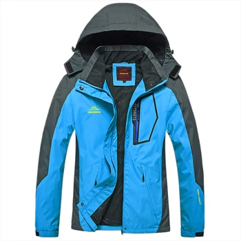 

Spring autumn Women Outdoor jacket Windproof Camping Hiking sports coat fishing tourism mountain jackets waterproof women blue M