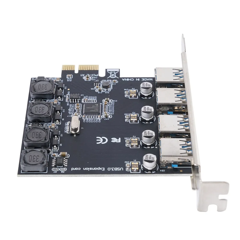 ORICO USB 3,0 PCI-E Express card 4 порта Супер скорость 5 Гбит/с PCI-E карта расширения адаптер для настольных ПК компьютер компоненты Win10