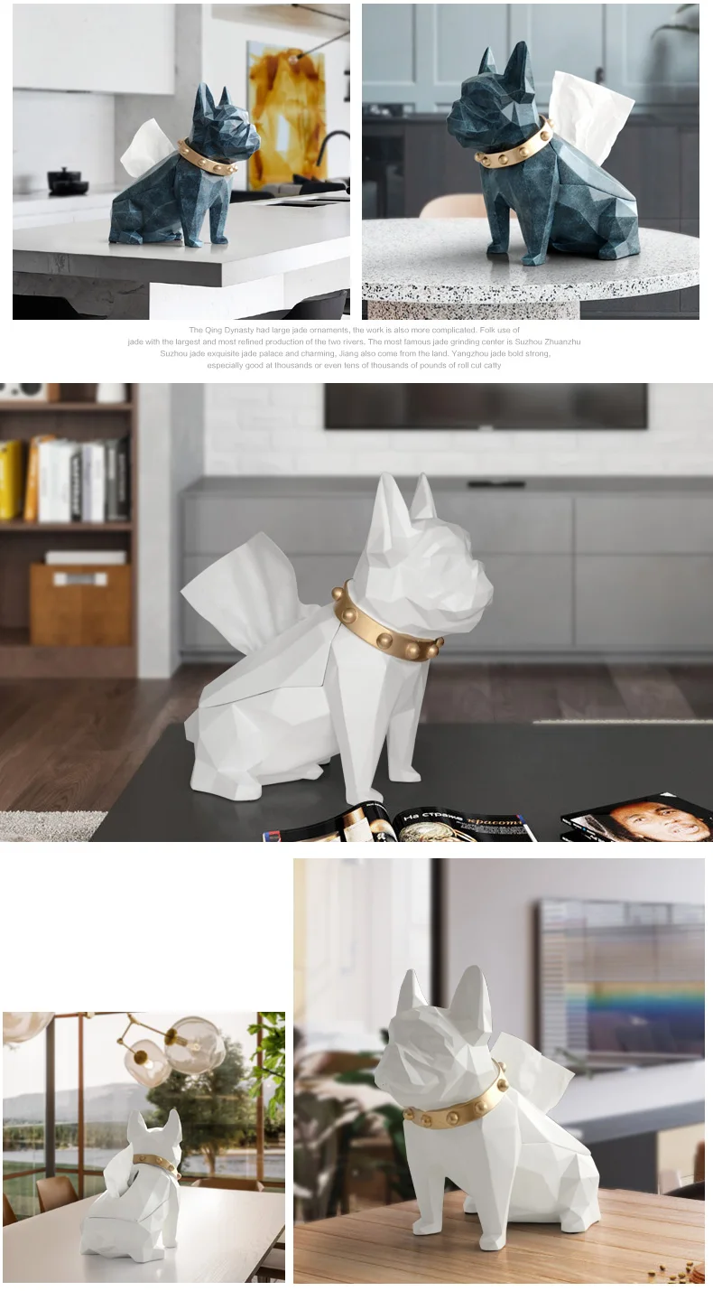 decoração da casa moderno criativo geométrico cão tecido caixa