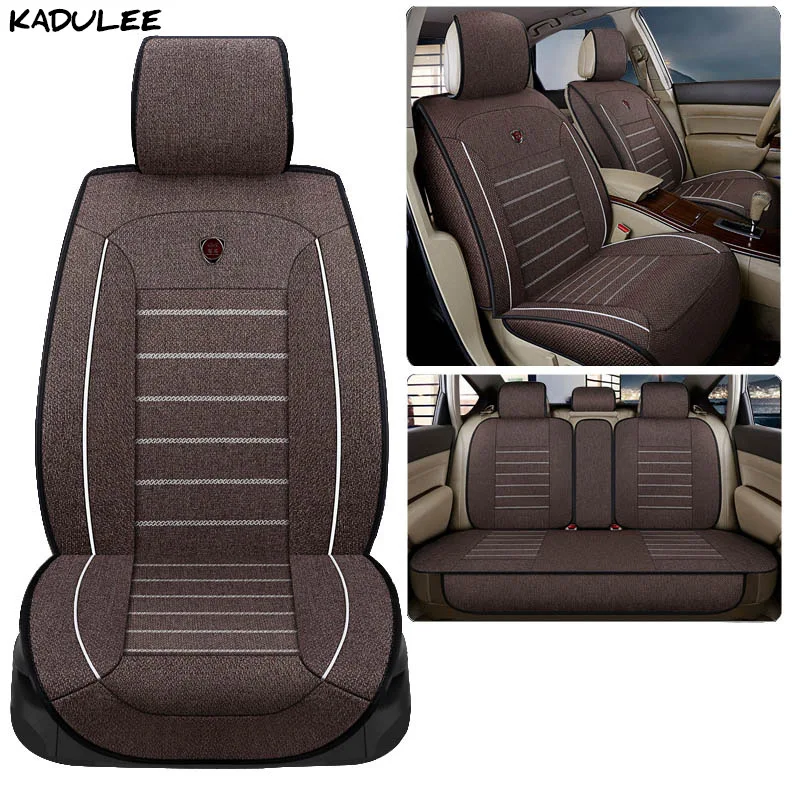 KADULEE flax car seat cover for kia ceed rio 3 4 soul spectra cerato niro sportage 3 4 rio k2 Auto accessories car-styling - Название цвета: brown