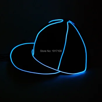 

Hot sales Glowing EL Bboy Hats 10 colors select LED baseball caps hip-hop hats boy and girl Gift for Easter Birthday party Decor