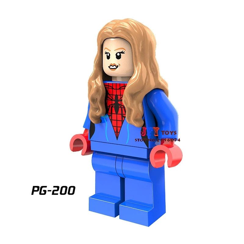 

Single super heroes Spider-Woman men building blocks models bricks hobby toys for children kits gift brinquedos menino