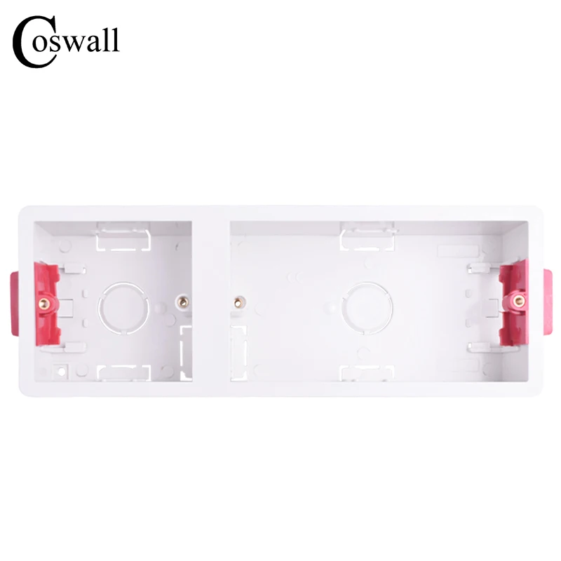 Coswall 86+ 146 Тип сухая подкладка коробка для гипсокартона гипсокартон 35 мм Глубина настенная коробка переключателей розетки кассеты - Цвет: Белый