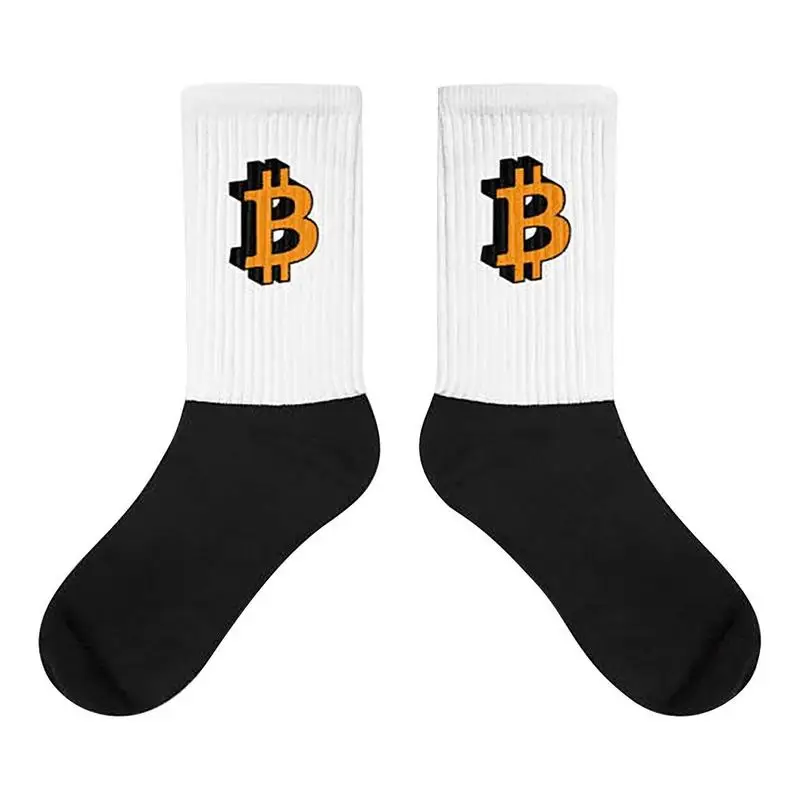 

BTLIGE Unisex Compression Combed Cotton Dress Socks Fashion Unisex Casual Bitcoin Women Breathable Socks Dropship