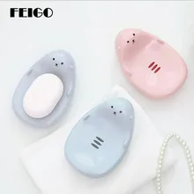 FEIGO креативный милый мультяшный Медвежонок мыльница для ванной домашняя кухня мыльница столовый поддон аксессуары для ванной комнаты F433