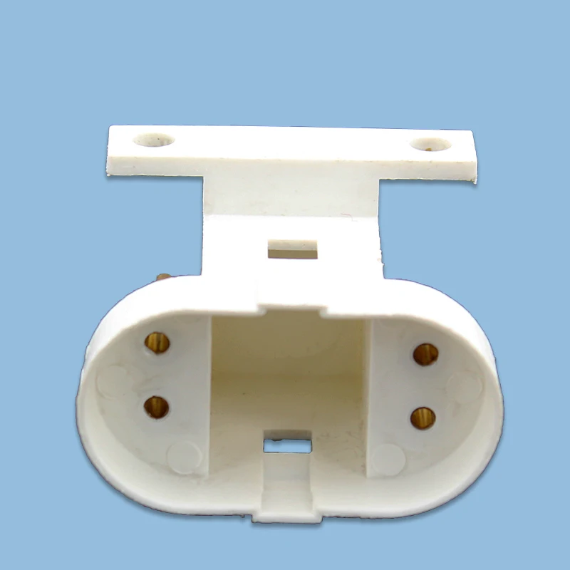 10pcs/lot G32Q Doulbe four pin lamp holder with clip Ultraviolet light