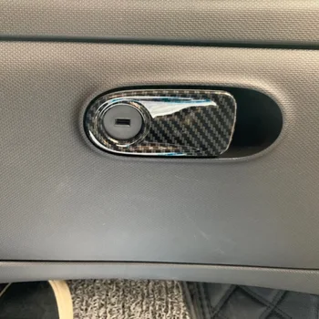 

Stainless Steel Car Passenger Seat Glove Box Handle Sticker Storage Box Clasp Cover for Smart fortwo 2015 2016 2017