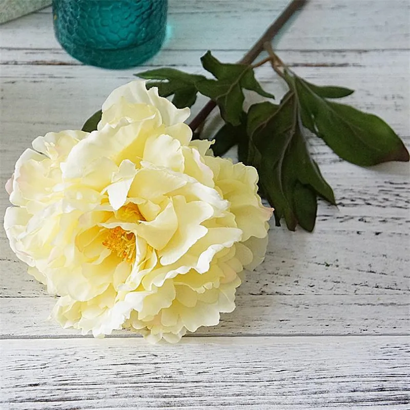 European Fake Single Stem Peony Simulation Peonia full open for Wedding Home Showcase Display Artificial Flowers | Дом и сад