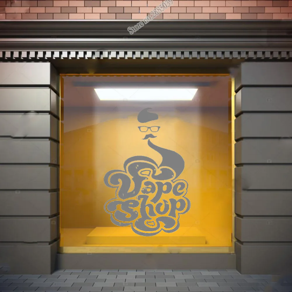 Арт Vape магазин стены окно Виниловая наклейка для Стикеры паров логотип качество