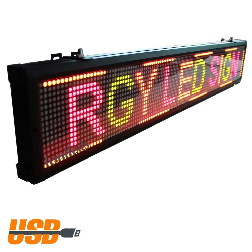 

( 5 PACK ) 40 * 6inch 3Colors OF Programmable Led Sign with Scrolling Message Display for P7.62 FULLY indoor use Led Display