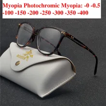 Солнечные фотохромные готовые очки для близорукости женские мужские ретро солнцезащитные очки кошачьи женские ультрасветлые при миопии очки с коробкой NX