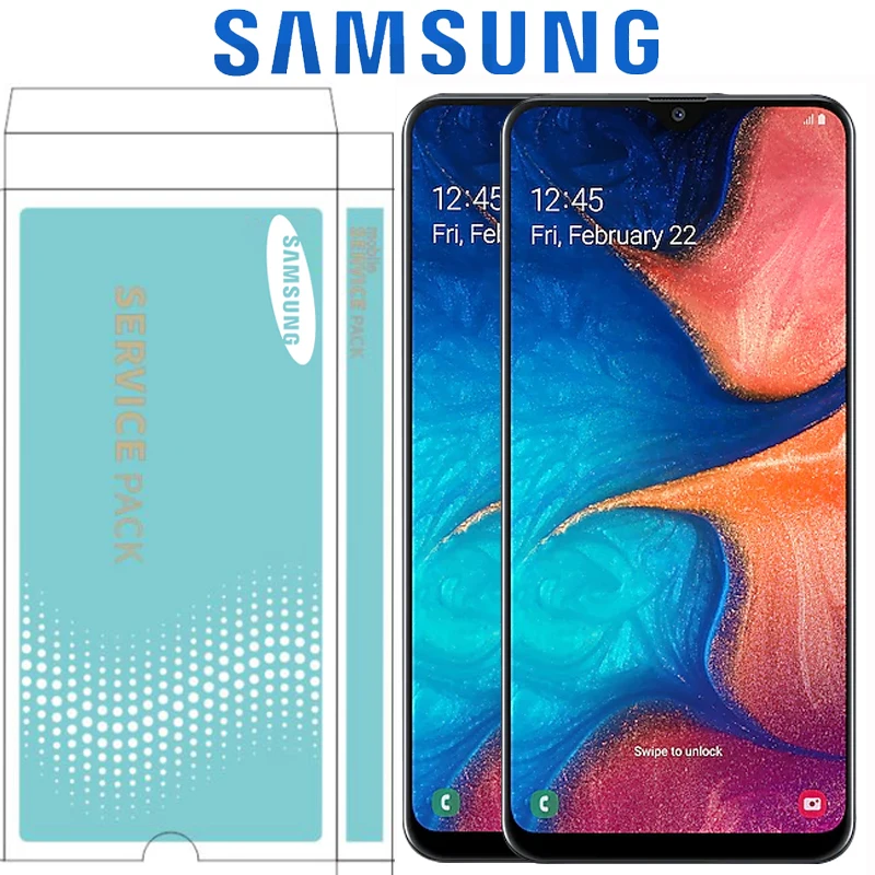 6.2" Original LCD For Samsung Galaxy A20 A205 SM-A205F Display Screen replacement for A205F display lcd | Мобильные телефоны и