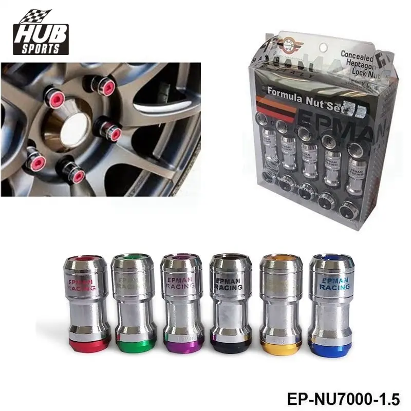 

CNC 20PCS AUTHENTIC EPMAN ACORN RIM Racing Sports Car Lug Wheel Nuts Screw M12 X 1.5 MM HU-NU7000-1.5