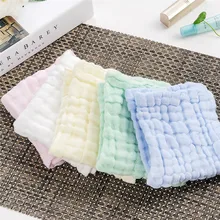 Прямая, Марлевое полотенце, детское слюнявное полотенце, хлопковое детское полотенце для мытья, детское маленькое квадратный носовой платок, Товары для новорожденных