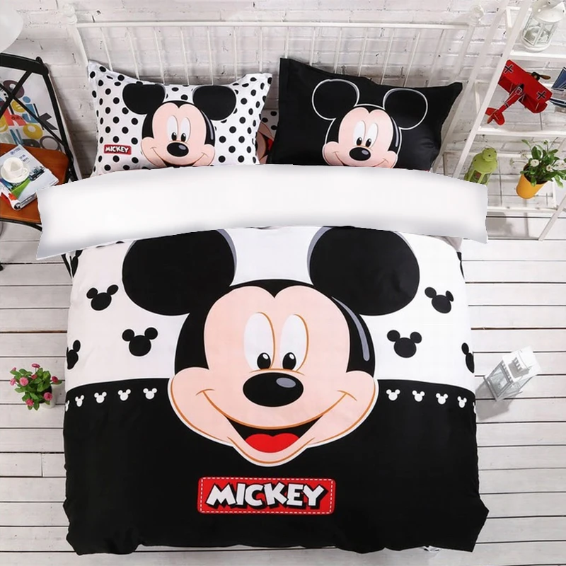  Bed linen set Adult Kids Boys Disney Mickey Mouse 3D Bedding Set Queen King Size Duvet Cover Set Be - 32824719199