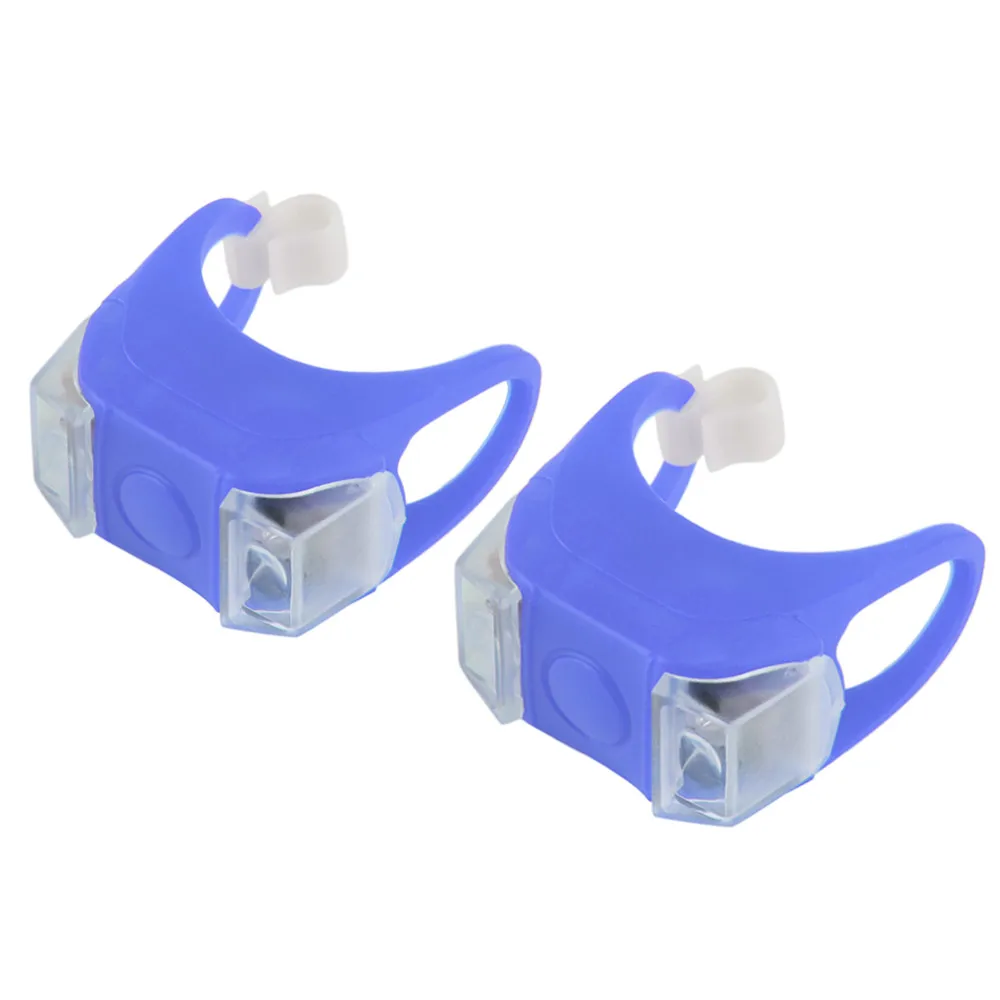 Best 40pcs/lot Wholesale Bicycle Flash Light Double LED Bicycle Tail Light Waterproof Silicone Bicycle Lamp Cycling Safety Flashlight 4