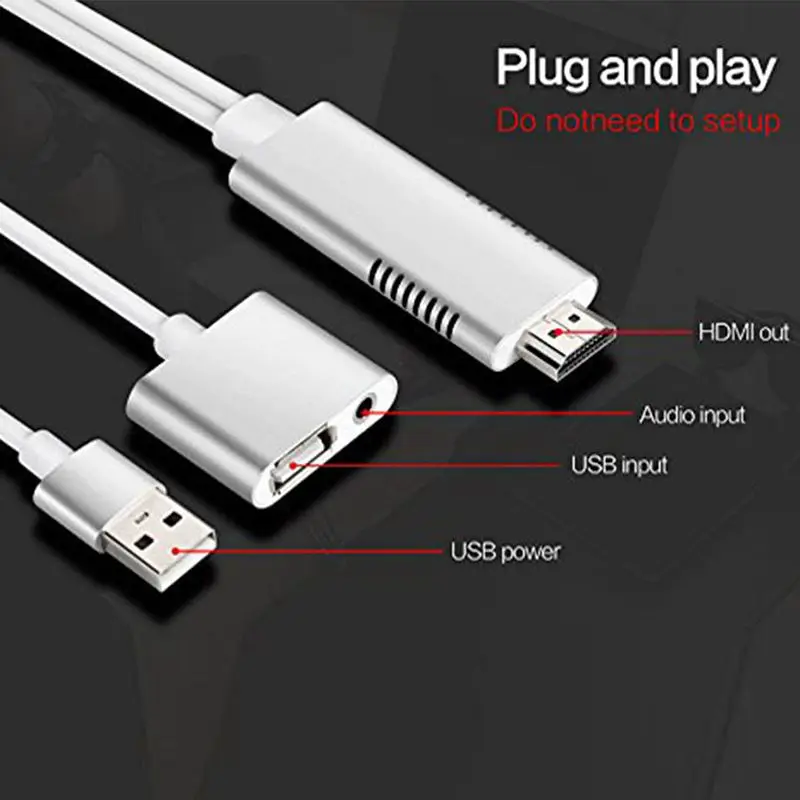 Hdmi зеркальный смарт кабель Hdtv Av телефон к ТВ адаптер для Iphone Ipad|Беспроводные