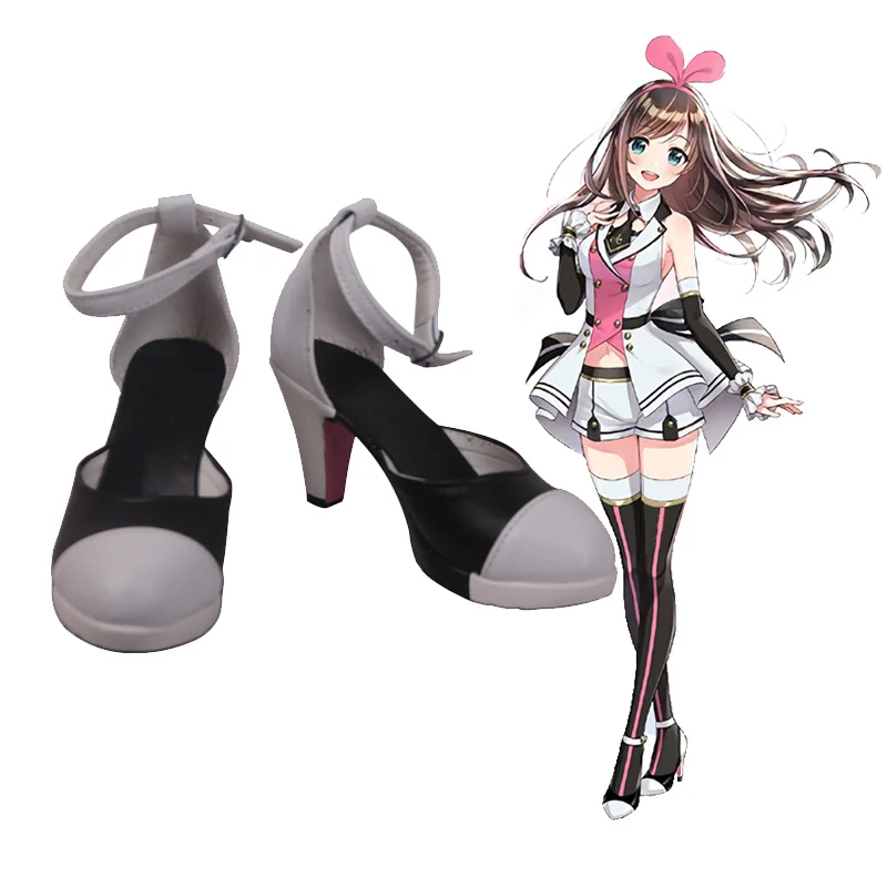 Cosroad Kizuna AI/ботинки для костюмированной вечеринки; обувь для девочек; женские карнавальные костюмы на Хэллоуин - Цвет: A