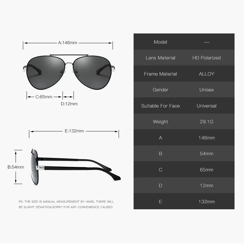 Fashion Pilot Sunglasses Brand Women Luxury Eyeglasses Men Aviation Driving Polarized Classic Vintage Sun Glasses Oculos De Sol
