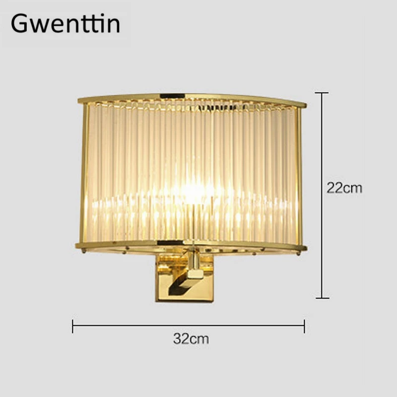 Современный настенный светильник Роскошные хрустальный абажур настенные бра светодиодные светильник для домашнего декора Спальня Ванная