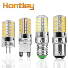 

Hontiey LED Silicone Dimmable Corn Bulbs 72Leds SMD4014 110V/220V G4 G8 G9 E12 E11 E12 E14 E17 BA15D Replace 20-40W Halogen Lamp