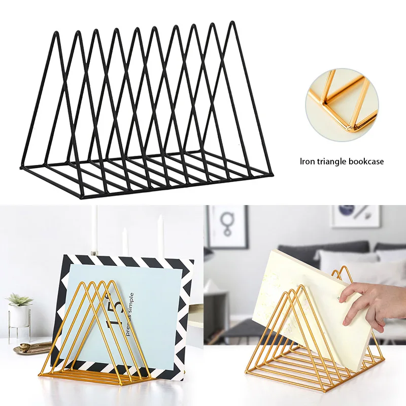 Best 7 Slot Hollow Bookshelf Magazine Holder Desktop File Sorter Organizer Decor XHC88